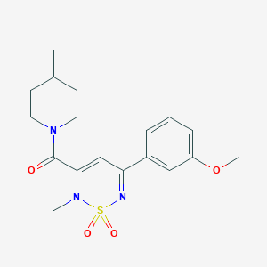 molecular formula C18H23N3O4S B4552121 5-(3-methoxyphenyl)-2-methyl-3-[(4-methyl-1-piperidinyl)carbonyl]-2H-1,2,6-thiadiazine 1,1-dioxide 