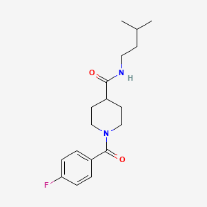 1-(4-fluorobenzoyl)-N-(3-methylbutyl)piperidine-4-carboxamide