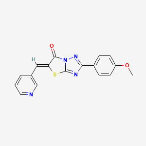 molecular formula C17H12N4O2S B4552186 2-(4-methoxyphenyl)-5-(3-pyridinylmethylene)[1,3]thiazolo[3,2-b][1,2,4]triazol-6(5H)-one 