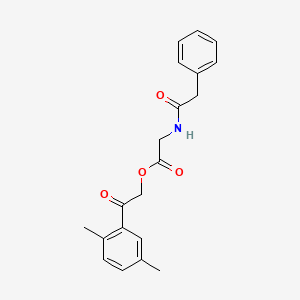 molecular formula C20H21NO4 B4552201 2-(2,5-DIMETHYLPHENYL)-2-OXOETHYL 2-[(2-PHENYLACETYL)AMINO]ACETATE 