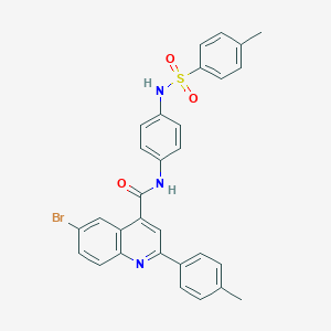 molecular formula C30H24BrN3O3S B455223 6-bromo-2-(4-methylphenyl)-N-(4-{[(4-methylphenyl)sulfonyl]amino}phenyl)-4-quinolinecarboxamide 