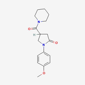 1-(4-methoxyphenyl)-4-(piperidine-1-carbonyl)pyrrolidin-2-one