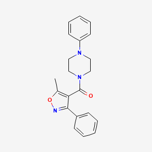 molecular formula C21H21N3O2 B4552239 (5-methyl-3-phenyl-4-isoxazolyl)(4-phenylpiperazino)methanone 