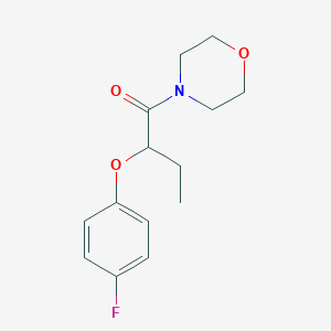 molecular formula C14H18FNO3 B4552245 2-(4-Fluorophenoxy)-1-(morpholin-4-yl)butan-1-one 