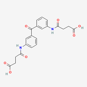 molecular formula C21H20N2O7 B4552313 4,4'-[carbonylbis(3,1-phenyleneimino)]bis(4-oxobutanoic acid) 