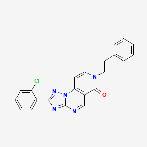 molecular formula C22H16ClN5O B4552318 2-(2-chlorophenyl)-7-(2-phenylethyl)pyrido[3,4-e][1,2,4]triazolo[1,5-a]pyrimidin-6(7H)-one 