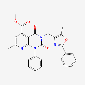 METHYL 7-METHYL-3-[(5-METHYL-2-PHENYL-1,3-OXAZOL-4-YL)METHYL]-2,4-DIOXO-1-PHENYL-1H,2H,3H,4H-PYRIDO[2,3-D]PYRIMIDINE-5-CARBOXYLATE