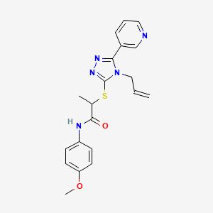 N-(4-methoxyphenyl)-2-{[4-(prop-2-en-1-yl)-5-(pyridin-3-yl)-4H-1,2,4-triazol-3-yl]sulfanyl}propanamide