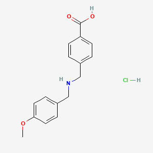 molecular formula C16H18ClNO3 B4552342 4-[[(4-Methoxyphenyl)methylamino]methyl]benzoic acid;hydrochloride 