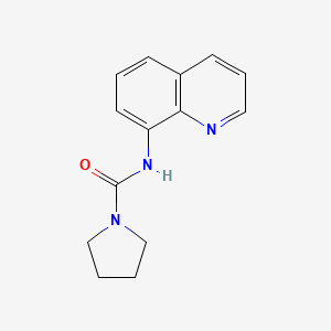 molecular formula C14H15N3O B4552355 N-8-quinolinyl-1-pyrrolidinecarboxamide 