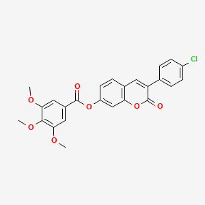 3-(4-chlorophenyl)-2-oxo-2H-chromen-7-yl 3,4,5-trimethoxybenzoate