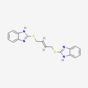 molecular formula C18H16N4S2 B4552377 2,2'-[2-butene-1,4-diylbis(thio)]bis-1H-benzimidazole 