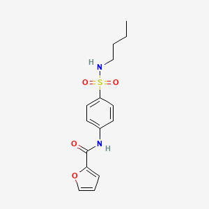 molecular formula C15H18N2O4S B4552388 N-[4-(butylsulfamoyl)phenyl]furan-2-carboxamide 