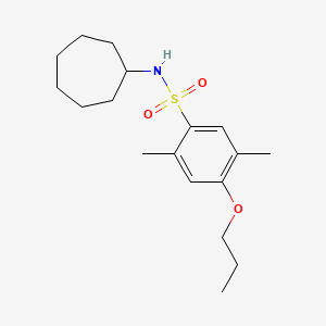 [(2,5-Dimethyl-4-propoxyphenyl)sulfonyl]cycloheptylamine