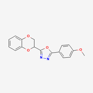 2-(2,3-dihydro-1,4-benzodioxin-2-yl)-5-(4-methoxyphenyl)-1,3,4-oxadiazole