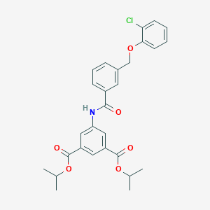 molecular formula C28H28ClNO6 B455242 Diisopropyl 5-({3-[(2-chlorophenoxy)methyl]benzoyl}amino)isophthalate 