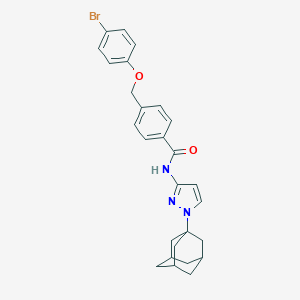 molecular formula C27H28BrN3O2 B455247 N-[1-(1-adamantyl)-1H-pyrazol-3-yl]-4-[(4-bromophenoxy)methyl]benzamide 