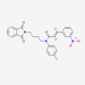 molecular formula C28H25N3O5 B4552497 N-[4-(1,3-dioxo-1,3-dihydro-2H-isoindol-2-yl)butyl]-N-(4-methylphenyl)-3-(3-nitrophenyl)acrylamide 