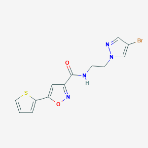 N-[2-(4-bromo-1H-pyrazol-1-yl)ethyl]-5-(2-thienyl)-3-isoxazolecarboxamide