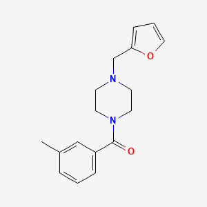 molecular formula C17H20N2O2 B4552515 [4-(2-FURYLMETHYL)PIPERAZINO](3-METHYLPHENYL)METHANONE 