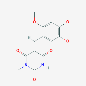 (5E)-1-methyl-5-[(2,4,5-trimethoxyphenyl)methylidene]-1,3-diazinane-2,4,6-trione