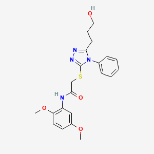 N-(2,5-dimethoxyphenyl)-2-{[5-(3-hydroxypropyl)-4-phenyl-4H-1,2,4-triazol-3-yl]thio}acetamide