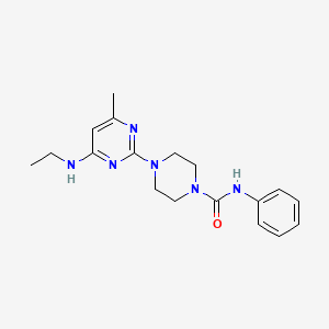 4-[4-(ethylamino)-6-methylpyrimidin-2-yl]-N-phenylpiperazine-1-carboxamide