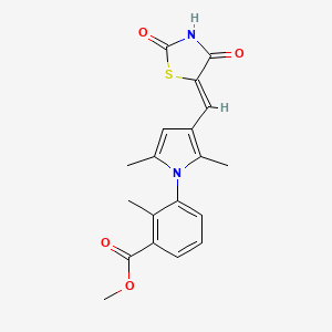 methyl 3-{3-[(2,4-dioxo-1,3-thiazolidin-5-ylidene)methyl]-2,5-dimethyl-1H-pyrrol-1-yl}-2-methylbenzoate