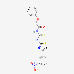 N-[[4-(3-nitrophenyl)-1,3-thiazol-2-yl]carbamothioyl]-2-phenoxyacetamide