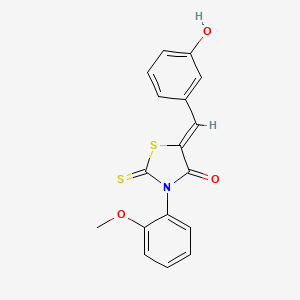 (5Z)-5-(3-hydroxybenzylidene)-3-(2-methoxyphenyl)-2-thioxo-1,3-thiazolidin-4-one