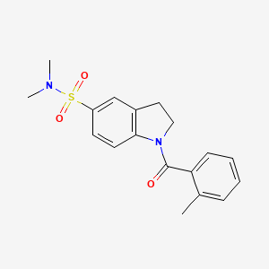 N,N-dimethyl-1-(2-methylbenzoyl)-5-indolinesulfonamide