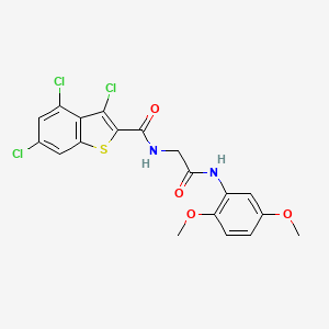 3,4,6-trichloro-N-{2-[(2,5-dimethoxyphenyl)amino]-2-oxoethyl}-1-benzothiophene-2-carboxamide