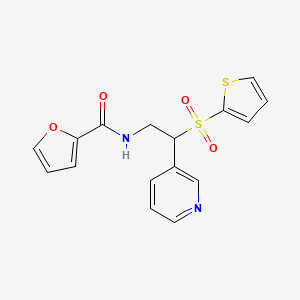 molecular formula C16H14N2O4S2 B4552602 N-(2-pyridin-3-yl-2-thiophen-2-ylsulfonylethyl)furan-2-carboxamide 