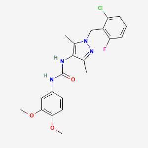 N-[1-(2-chloro-6-fluorobenzyl)-3,5-dimethyl-1H-pyrazol-4-yl]-N'-(3,4-dimethoxyphenyl)urea