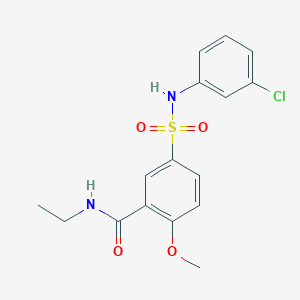 5-{[(3-chlorophenyl)amino]sulfonyl}-N-ethyl-2-methoxybenzamide