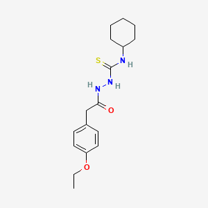 N-cyclohexyl-2-[(4-ethoxyphenyl)acetyl]hydrazinecarbothioamide