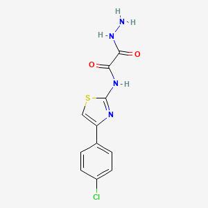 molecular formula C11H9ClN4O2S B4552648 N-[4-(4-chlorophenyl)-1,3-thiazol-2-yl]-2-hydrazinyl-2-oxoacetamide 