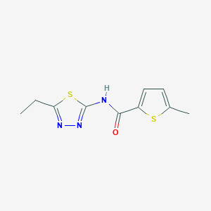 molecular formula C10H11N3OS2 B4552659 N-(5-ethyl-1,3,4-thiadiazol-2-yl)-5-methyl-2-thiophenecarboxamide 