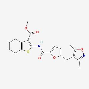 methyl 2-({5-[(3,5-dimethyl-4-isoxazolyl)methyl]-2-furoyl}amino)-4,5,6,7-tetrahydro-1-benzothiophene-3-carboxylate