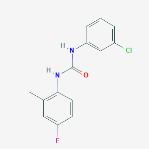 molecular formula C14H12ClFN2O B4552692 N-(3-chlorophenyl)-N'-(4-fluoro-2-methylphenyl)urea 