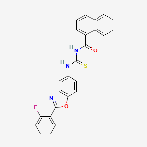 molecular formula C25H16FN3O2S B4552711 N-({[2-(2-fluorophenyl)-1,3-benzoxazol-5-yl]amino}carbonothioyl)-1-naphthamide 