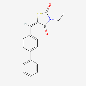 (5E)-5-(biphenyl-4-ylmethylidene)-3-ethyl-1,3-thiazolidine-2,4-dione