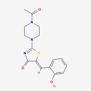 (5Z)-2-(4-ACETYLPIPERAZIN-1-YL)-5-[(2-HYDROXYPHENYL)METHYLIDENE]-4,5-DIHYDRO-1,3-THIAZOL-4-ONE