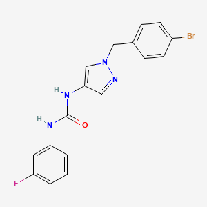 N-[1-(4-bromobenzyl)-1H-pyrazol-4-yl]-N'-(3-fluorophenyl)urea