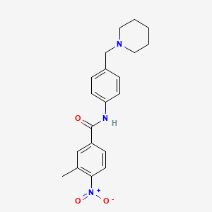 molecular formula C20H23N3O3 B4552813 3-methyl-4-nitro-N-[4-(piperidin-1-ylmethyl)phenyl]benzamide 