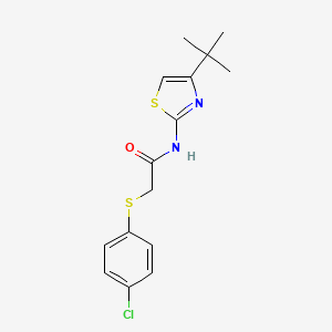 N-(4-tert-butyl-1,3-thiazol-2-yl)-2-(4-chlorophenyl)sulfanylacetamide