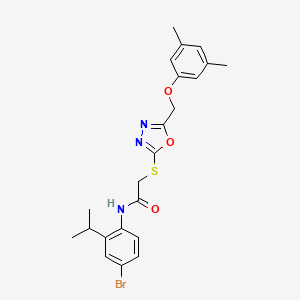 N-(4-bromo-2-isopropylphenyl)-2-({5-[(3,5-dimethylphenoxy)methyl]-1,3,4-oxadiazol-2-yl}thio)acetamide