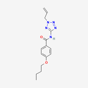 molecular formula C15H19N5O2 B4552855 4-butoxy-N-[2-(prop-2-en-1-yl)-2H-tetrazol-5-yl]benzamide 