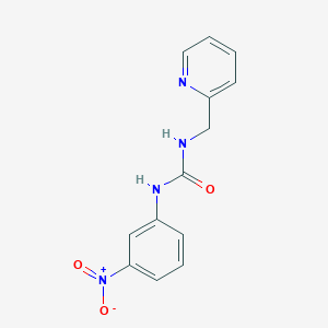 molecular formula C13H12N4O3 B4552886 N-(3-NITROPHENYL)-N'-(2-PYRIDYLMETHYL)UREA 