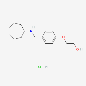 molecular formula C16H26ClNO2 B4552892 2-{4-[(cycloheptylamino)methyl]phenoxy}ethanol hydrochloride 